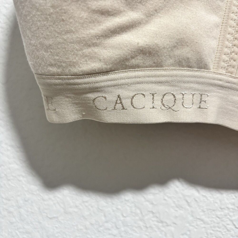 Cacique Bra Size 42DDD‎ Cream Cotton Unlined Full Coverage No-Wire - Picture 4 of 5